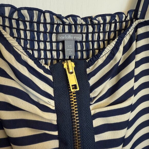 Charlotte Russe Sailor Striped Tank Top - Picture 3 of 4